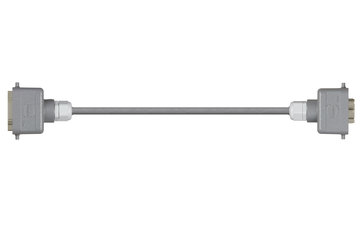 Han 6B Connector housing (pin) to Han 6B Connector housing (socket), Single locking lever on both sides, straight, PUR_6.8 x d