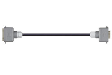 Han 6B Connector housing (pin) to Han 6B Connector housing (socket), Single locking lever on both sides, straight, TPE, halogen free