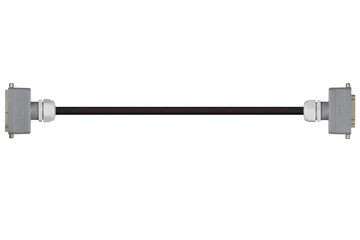 Han 16B Connector housing (pin) to Han 16B Connector housing (socket), Single locking lever on both sides, straight, PVC 12.5 x d