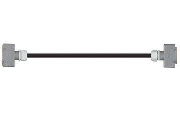 Han 16B Connector housing (pin) to Han 16B Connector housing (socket), Double locking lever on both sides, straight, PVC 12.5 x d