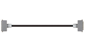 Han 24B Connector housing (pin) to Han 24B Connector housing (socket), Single locking lever on both sides, straight, PVC 12.5 x d