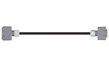 Han 10B Connector housing (pin) to Han 10B Connector housing (socket), Double locking lever on both sides, straight, iguPUR