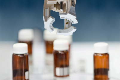 3D printed gripper in bottling