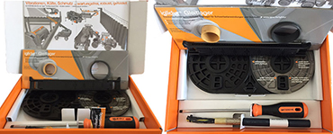 Sample box for construction machinery